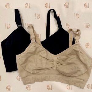Set of 2 EUC Kindred Bravely Hands-Free Pumping & Nursing Bras - Size S Busty